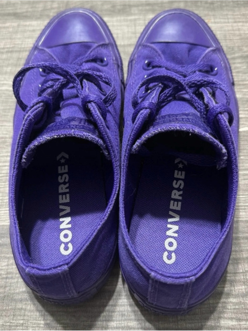Converse All Star Monochromatic Triple Purple Low Top Sneakers Unisex W 6/M 4
